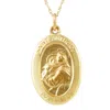 Pompeii3 14k Yellow Gold St. Anthony Medal Pendant 1" Tall 2.5 Grams In Gold