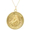 Pompeii3 14k Yellow Gold St. Anthony Medal Pendant 1" Tall 4.5 Grams In Gold