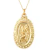 Pompeii3 14k Yellow Gold St. Christopher Medal Pendant 1" Tall 2.5 Grams In Gold
