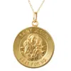 Pompeii3 14k Yellow Gold St. Joseph Medal Pendant .5" Tall 2.5 Grams In Gold