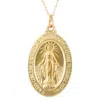 Pompeii3 14k Yellow Gold St. Mary Medal Pendant 1" Tall 2.5 Grams In Gold