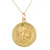 Pompeii3 14k Yellow Gold St. Michael Medal Pendant 1" Tall 2.5 Grams In Gold