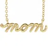 Shop Pompeii3 14k Yellow Petite Mom Script Pendant 18" Necklace 3/4" Wide In Multi