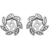 Pompeii3 14kt White 1/10 Ctw Diamond Earring Jackets (up To 4mm) In Multi