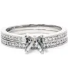Pompeii3 1/4t Diamond Engagement Wedding Ring Semi Mount Set 14k White Gold In Multi