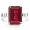 Pompeii3 14x10mm Ruby Jasmine Ring 14k White Gold Lab Grown In Metallic