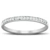 Pompeii3 1/5 Ct Diamond Wedding Ring 14k White Gold Stackable Anniverary Band In Multi