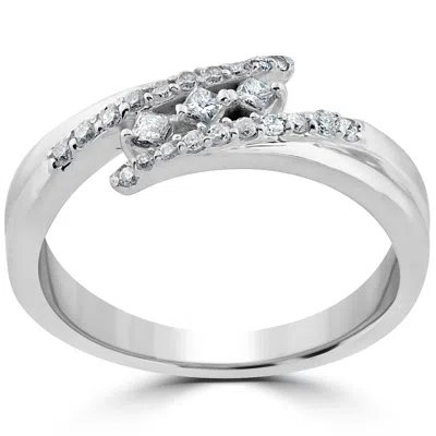 Pompeii3 1/5 Ct Princess Cut Diamond 3 Stone Engagement Anniversary Ring 10k White Gold In Multi