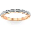 Pompeii3 1/5 Cttw Diamond Stackable Womens Wedding Ring 14k Rose Gold In Multi