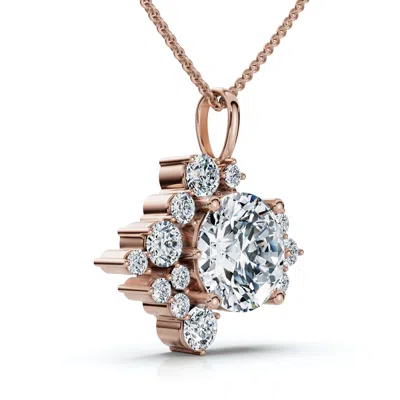 Pompeii3 1.50ct Diamond Pendant 14k Gold Women's 18" Necklace Lab Grown In Multi