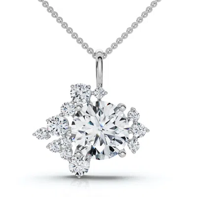 Pompeii3 1.50ct Diamond Pendant 14k Gold Women's 18" Necklace Lab Grown In White