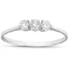 Pompeii3 1/5ct 3-stone Diamond Promise Ring 14k White Gold In Multi