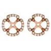 Pompeii3 1/5ct Clover Diamond Earring Jackets 14k Rose Gold (5-5.5mm) In Multi