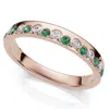 Pompeii3 1/5ct Diamond & Emerald Rhythm Anniversary Band 14k Gold Or Platinum Lab Grown