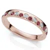 Pompeii3 1/5ct Diamond & Ruby Rhythm Anniversary Band 14k Gold Or Platinum Lab Grown