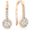 Pompeii3 1/5ct Diamond Earrings Rose Gold In Multi