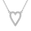 Pompeii3 1/5ct Diamond Heart Pendant 14k Gold 18" Necklace Lab Grown 1/2" In Multi