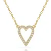 POMPEII3 1/5CT DIAMOND HEART PENDANT 14K GOLD 18" NECKLACE LAB GROWN 1/2"