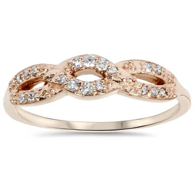 Pompeii3 1/5ct Diamond Infinity Ring 14k Rose Gold In Multi
