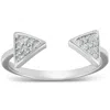 Pompeii3 1/5ct Diamond Ring Open Triangle Fashion Right Hand Split Band White Gold In Multi