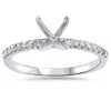 Pompeii3 1/5ct Diamond Ring Setting 14k White Gold In Silver