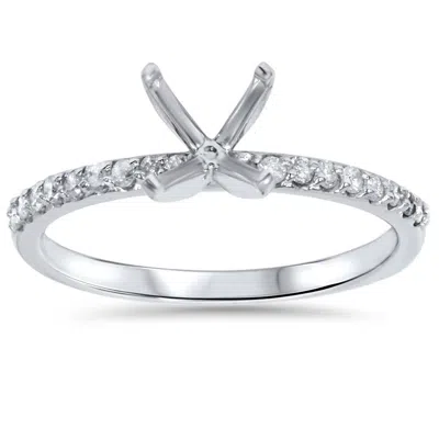 Pompeii3 1/5ct Diamond Ring Setting 14k White Gold In Multi