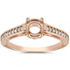 Pompeii3 1/5ct Diamond Rose Gold Engagement Ring Setting Vintage In Multi
