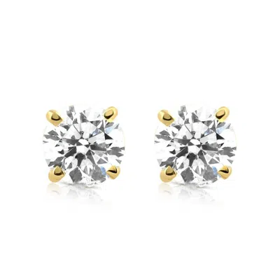 Pompeii3 1/5ct Diamond Studs 14k Yellow Gold In Multi