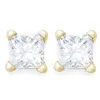 Pompeii3 1/5ct Diamond Studs 14k Yellow Gold In Silver