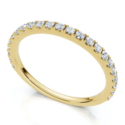 Pompeii3 1/5ct Diamond Wedding Stackable Anniversary Ring 10k Gold Lab Grown In Silver