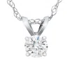 Pompeii3 1/5ct Lab Grown Diamond Solitaire Pendant 14k White Gold In Multi