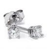 Pompeii3 1/5ct Round Diamond Studs Earrings 14k White Gold In Multi
