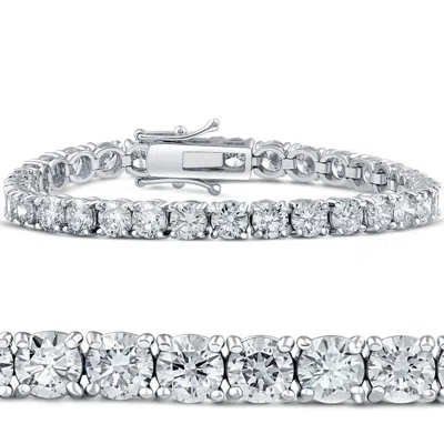 Pompeii3 15ct Tw Natural Diamond Tennis Bracelet 7" Double Lock Clasp In Multi
