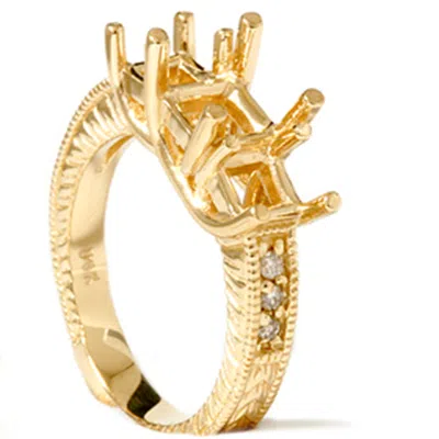 Pompeii3 1/5ct Vintage Three Stone Princess Cut Diamond Setting In Multi