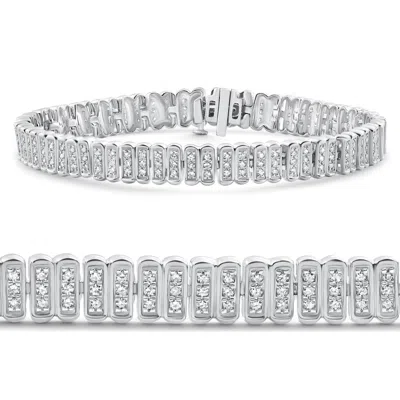 Pompeii3 16 Grams 1.24ct Diamond Tennis Bracelet White Gold 5.8mm Wide In Metallic