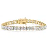 Pompeii3 16.30ct Princess Cut Diamond 7" Tennis Bracelet 14k Gold Lab Grown