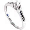 Pompeii3 1/6ct Black Diamond Ring 14k White Gold In Multi
