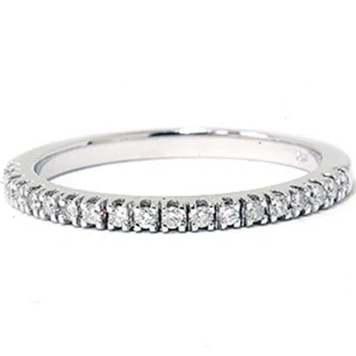Pompeii3 1/6ct Diamond Wedding Ring 14k White Gold In Silver