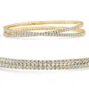 Pompeii3 1.70ct Round Cut Double Flex Diamond 7" Tennis Bracelet 14k Gold Lab Grown In Multi