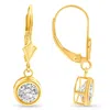 Pompeii3 1.80ct Diamond Lab Grown Dangle Lever Back Hoop Earrings 14k Yellow Gold In Gold