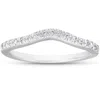 Pompeii3 1/8ct Curved Diamond Wedding Ring 14k White Gold In Silver