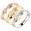 Pompeii3 1/8ct Diamond Infinity Wedding Ring Available In 14k White, Yellow, Or Rose Gold In Multi