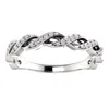 Pompeii3 1/8ct Diamond Infinity Wedding Ring Womens Stackable Wedding Band 14k White Gold In Silver