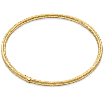 Pompeii3 18k Gold Plated Silver Polished 3mm Slip-on Bangle Bracelet In Multi