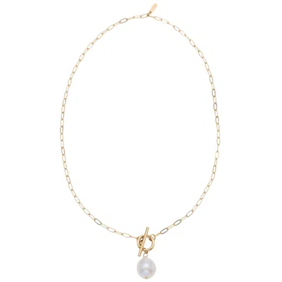 Pompeii3 18k Yellow Gold Plated Fresh Water Pearl Cassis Necklace 18.5"