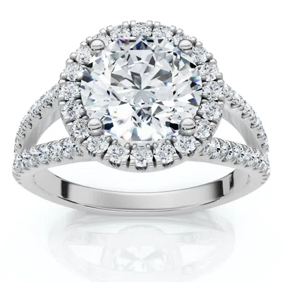 Pompeii3 1.90ct Diamond Engagement Ring Split Shank Ring 14k Gold Or Platinum Lab Grown