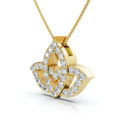 Pompeii3 1ct Beverly Diamond Halo Bezel Pendant 14k Gold 18" Necklace Lab Grown