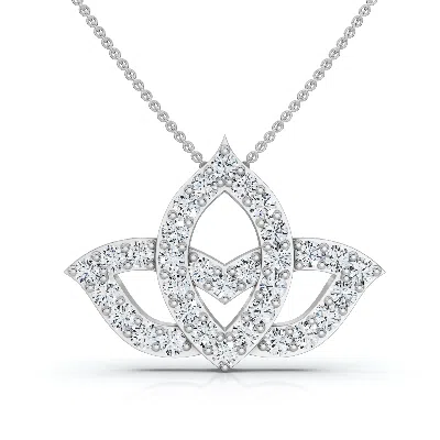 Pompeii3 1ct Beverly Diamond Halo Bezel Pendant 14k Gold 18" Necklace Lab Grown In Green