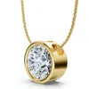 Pompeii3 1ct Certified Bezel Diamond Pendant 14k Gold 18" Necklace Fg/si In Gold