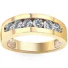 Pompeii3 1ct Diamond Channel Set Wedding Band Mens Ring 14k Yellow Gold Lab Grown In Multi